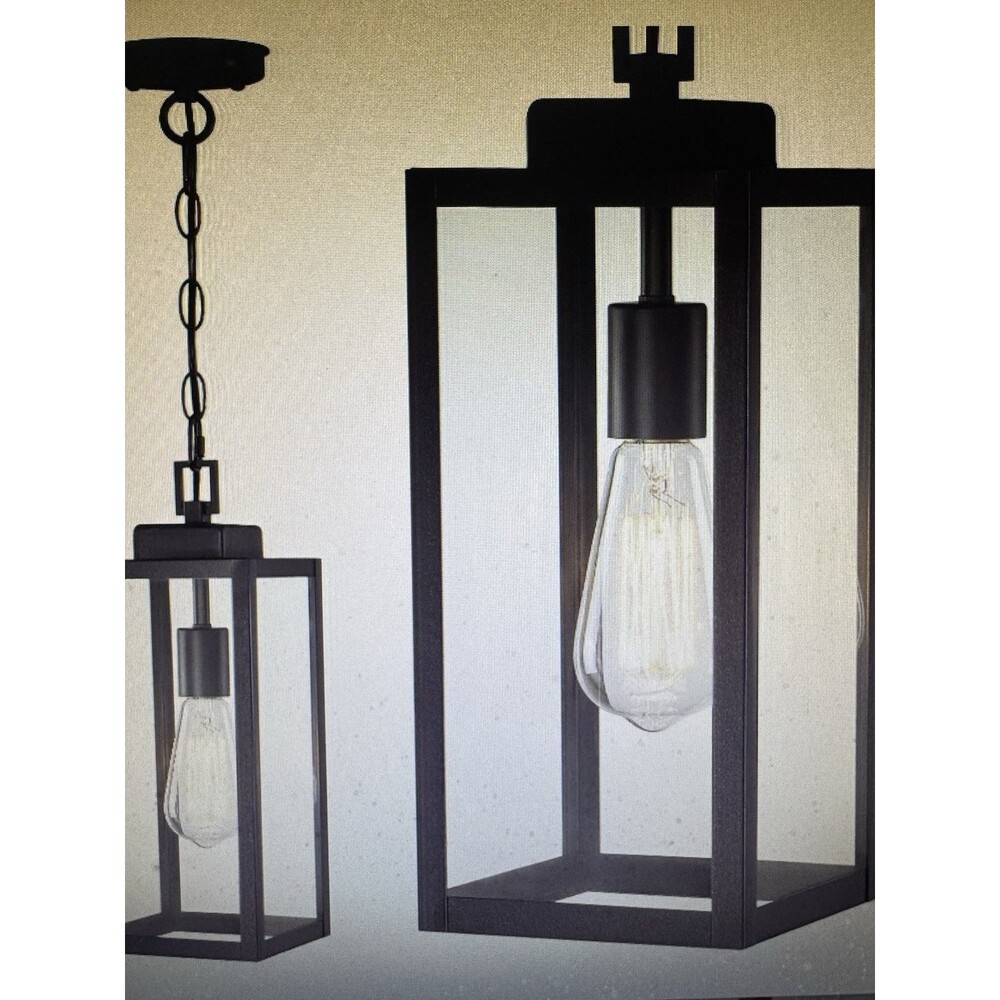 15'' Outdoor Pendant Light, Modern Outside Chandelier Outdoor Hanging Lantern